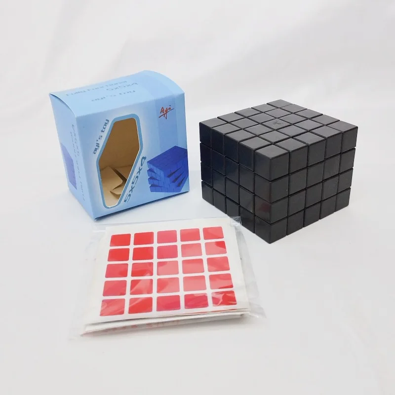 Ayi 5x5x4 Full Function Unequal Cubo Magico 554 Black Professional Magic Cube Puzzle for Collection Educational Toy