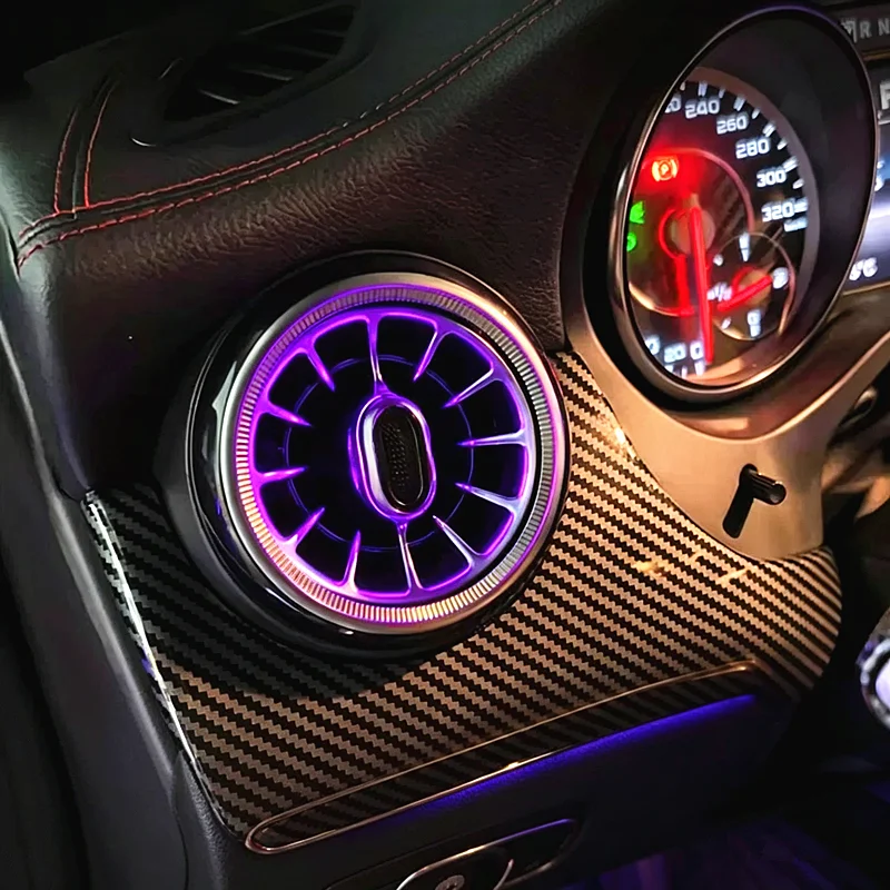 FOr Mercedes-Benz GLA CLA Dashboard Turbine Air Vent Ambient Light, Direct Replace 1:1 OEM Style RGB LED Atmosphere Lamp