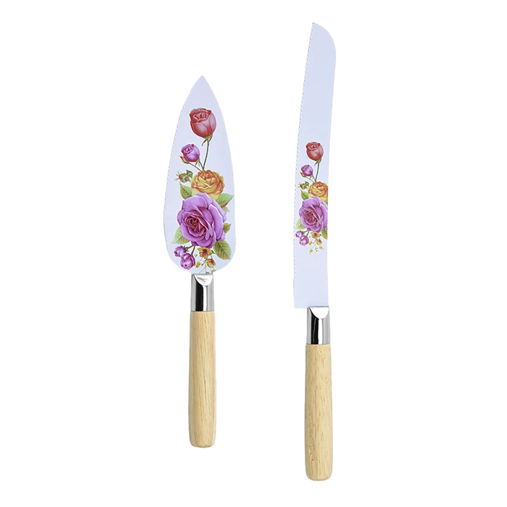 

Stainless Steel Cake Server Set Materials Serrated Edge Effortless Slicing Wedding Birthday Party Tool Easy Clean