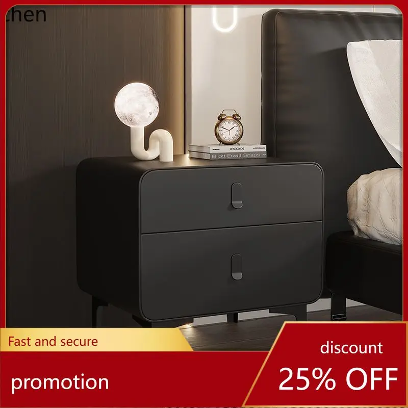 HT New Bedside Table Solid Wood Internet Celebrity Cream Home Creative Narrow Simple Modern Small Bedroom Storage