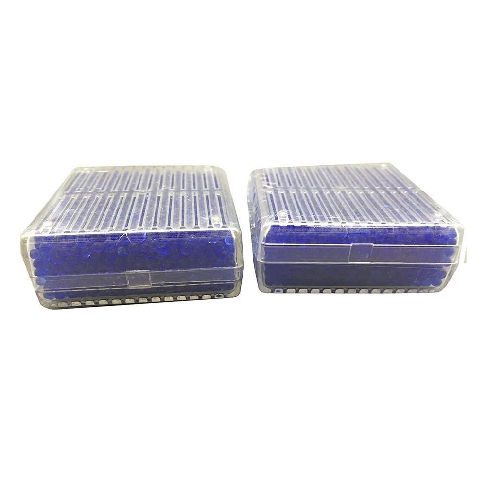 

2pcs Reusable Silica Gel Desiccant Box Blue Moisture Absorb Humid Days Wardrobe Camera Bag Dryer Anti Damp Beads Container