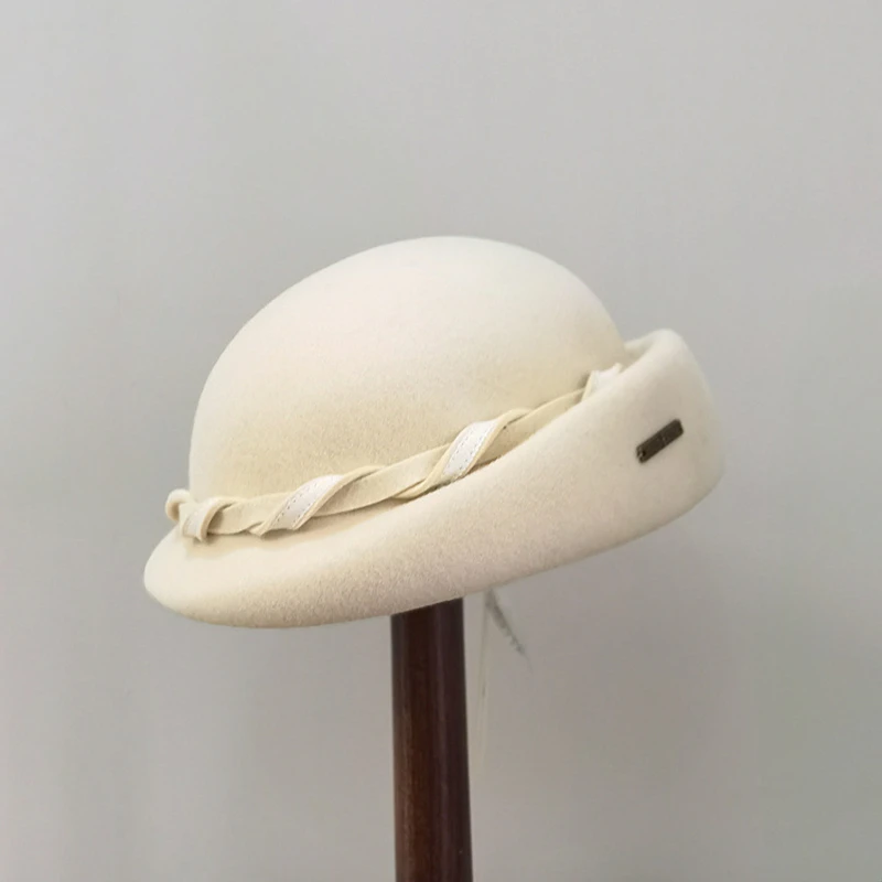 100% wełna Vintage ciepła wełna zima kobiety Beret francuski artysta czapka typu Beanie czapka dla słodkiej dziewczyny prezent wiosna i czapki na jesień