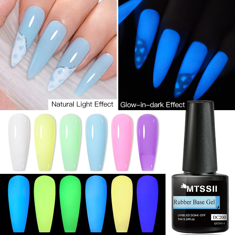 Mtssii-Verhéritage à Ongles Gel Base Caoutchouc Shoous, Rose, Vert, Bonbon d'Été, Semi Continu, LED UV, Nail Art, VarjuvenSoak Off, 7ml