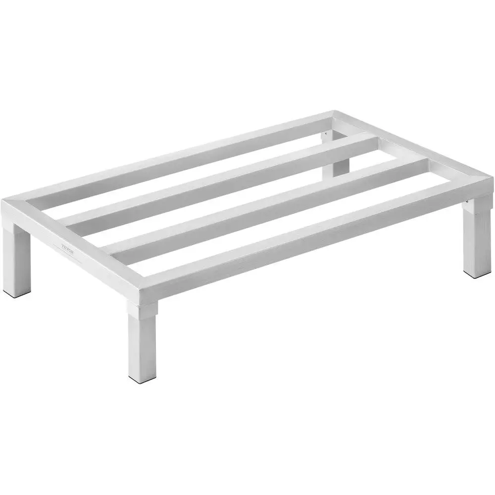 

Aluminum Storage Dunnage Rack Stationary 36x20x8 Inch Heavy Duty Shelf Organizer