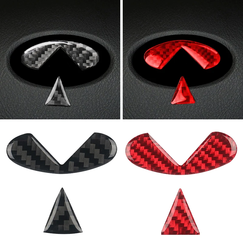 Carbon Fiber Car Steering Wheel Decor Sticker For Infiniti Q30 Q50 Q60 QX60 QX50 QX70 QX80 G35 G37 Interior Decal Accessories