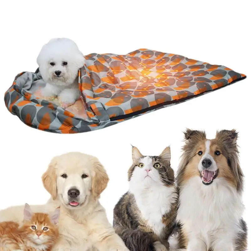 

Dog Sleeping Bag Heated Packable Dog Bed Waterproof Warm Travel Dog Bed Pet Mat Dog Sleeping Bag Camping Dog Bed for Indoor