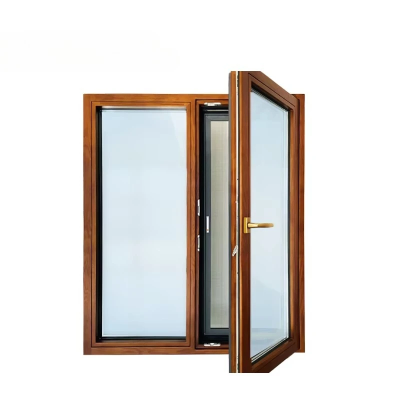 Traditional style aluminum clad wood window double panel decoration leaded glass horizontal hanging hotel use restoration