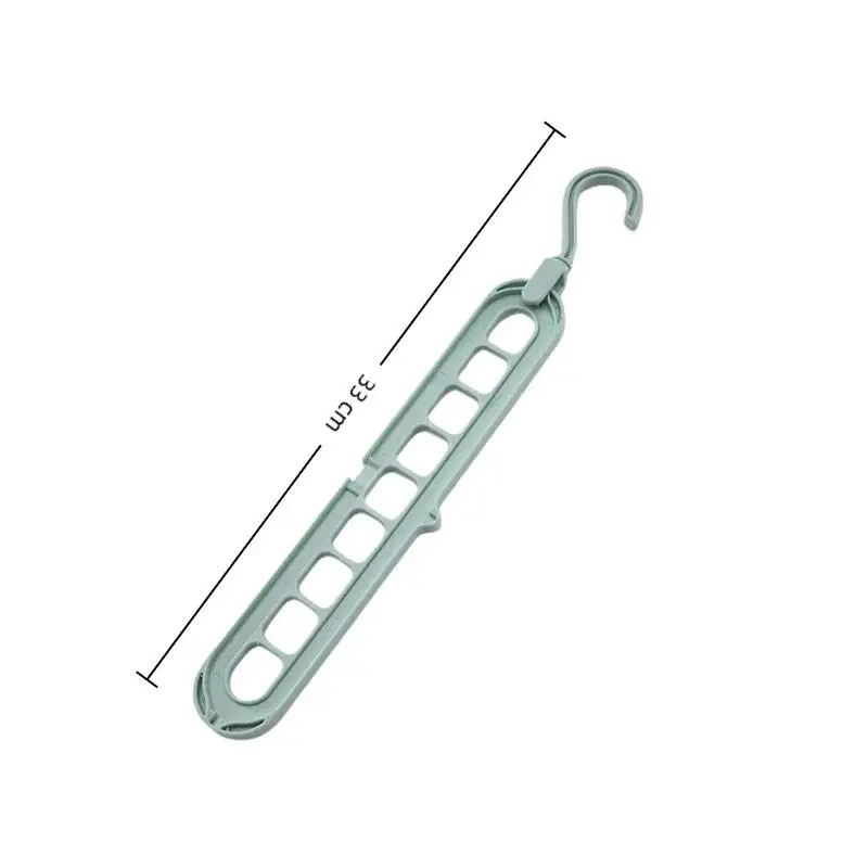 3Pcs 9-Hole Foldable Clothes Hangers Plastic Space Saving: Organizer Hangers Home Closet Wardrobe