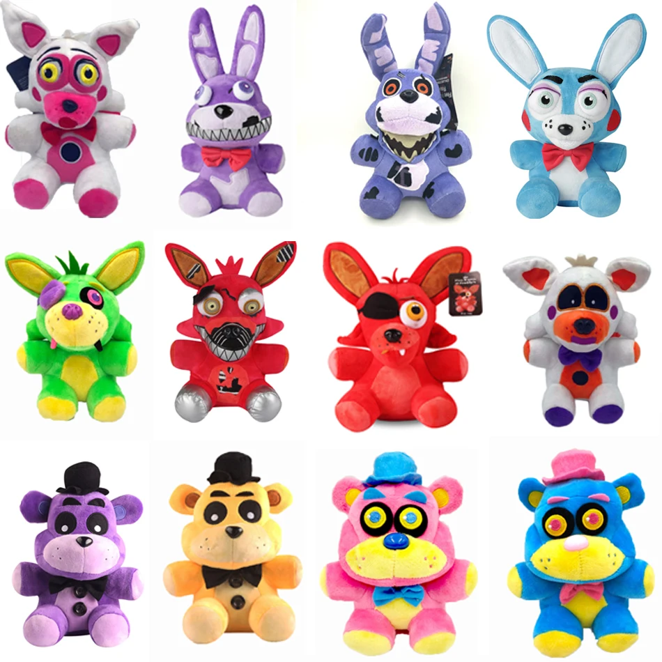 حار FNAF ألعاب من القطيفة Kawaii فريدي الحيوان ماكر بوني الدب مضلع محشوة ألعاب من القطيفة في المخزون أفخم ​ هدية عيد ميلاد للأطفال