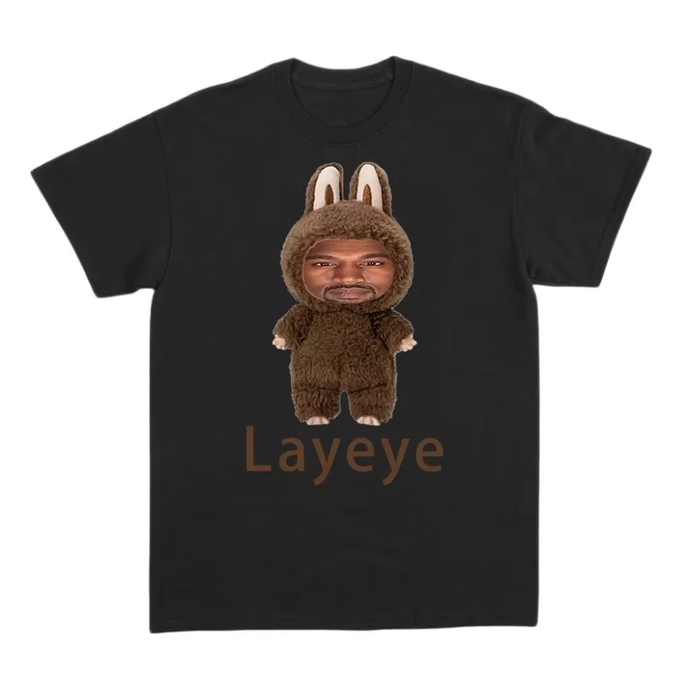 Kanye West's Layeye T-shirt Harajuku Style Men and Women T-shirt Printed Short Sleeved Loose Unisex T-shirt Top