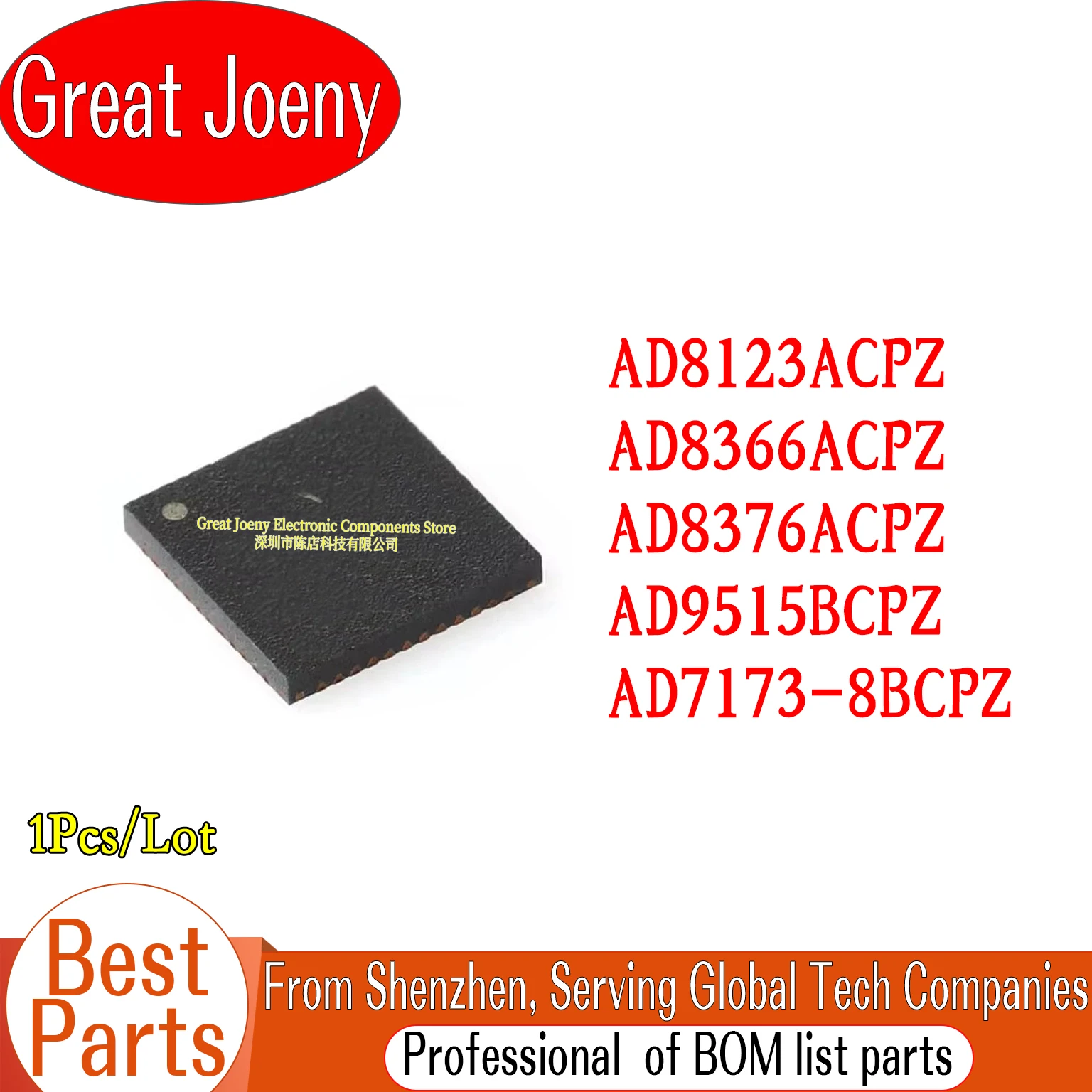 

AD8123ACPZ AD8366ACPZ AD8376ACPZ AD9515BCPZ AD7173-8BCPZ IC Chipset