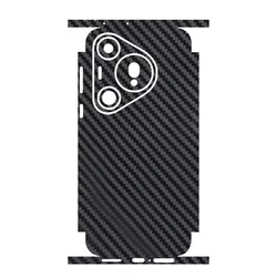 3D Carbon Fiber Skin Grain Full Body Phone Protector Sticker For HUAWEI Pura 80 Ultra 70 Pro Plus 70 Back +Sides Decal Wrap Film