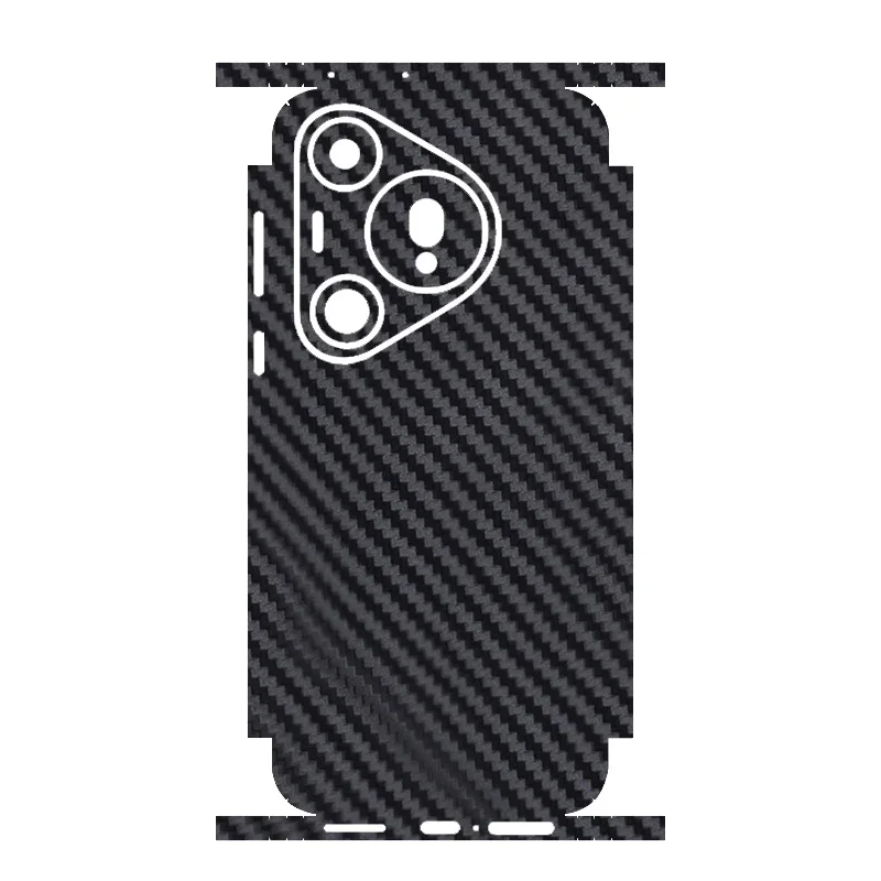 3D Carbon Fiber Skin Grain Full Body Phone Protector Sticker For HUAWEI Pura 70 Ultra 70 Pro Plus 70 Back +Sides Decal Wrap Film