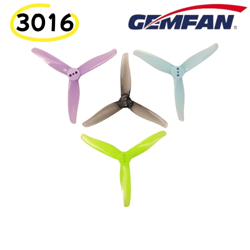 4pcs/2Pairs Gemfan 3016 Propeller 3-Inch 3-Blade PC CW/CCW - 3 Hole 1.5mm Shaft for FPV Racing Drone Mini Quad Props DIY