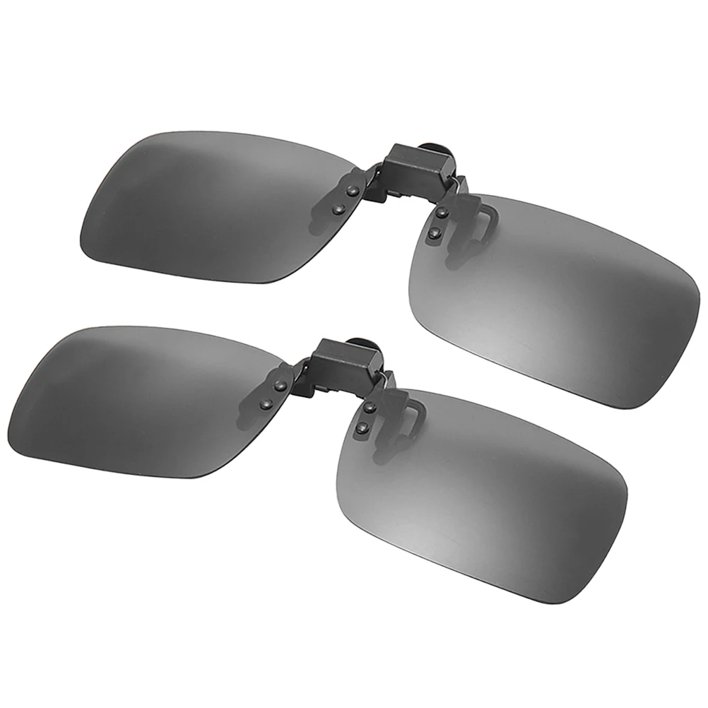 

2pcs Polarized Sunglasses Clip Pieces Lightweight Comfortable Driving Outdoor Summer Clear Durability Safe Riding