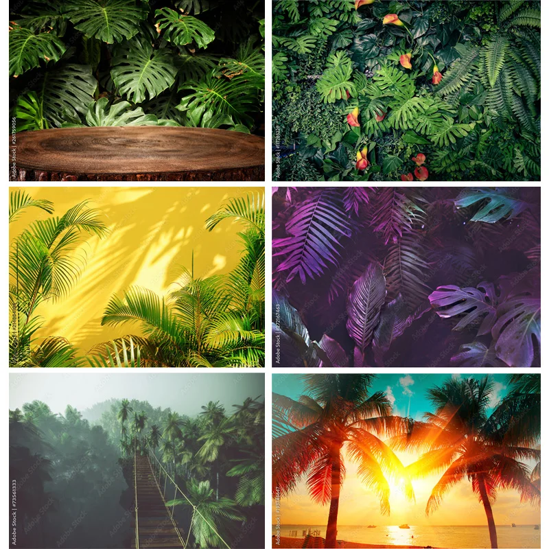 

SHUOZHIKE Tropical Jung Leaves Nature Scenery Photography Background Landscape Photo Backdrops Studio Props 22713 RD-01