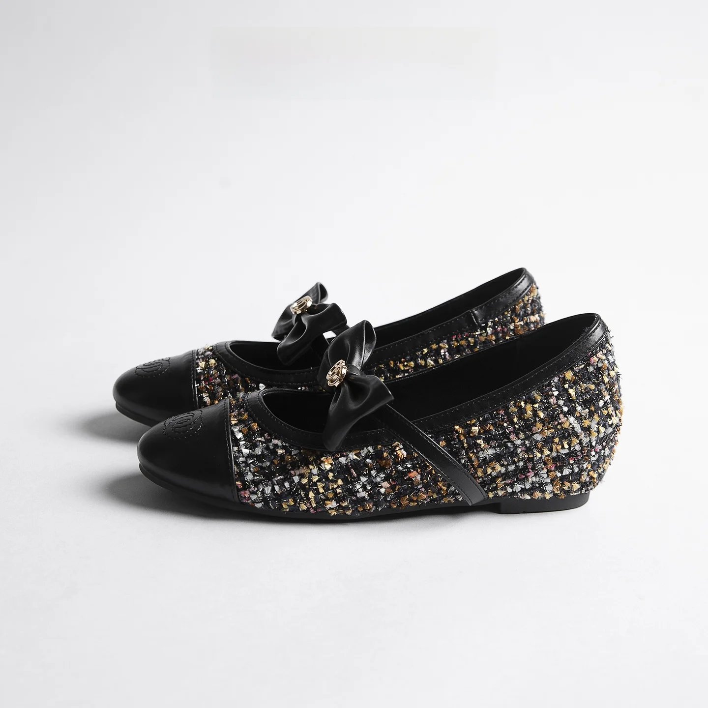 leather-mary-jane-oes-women's-increased-height-knot-one-strap-bla-round-head-ballet-commute-oes-faionable-f