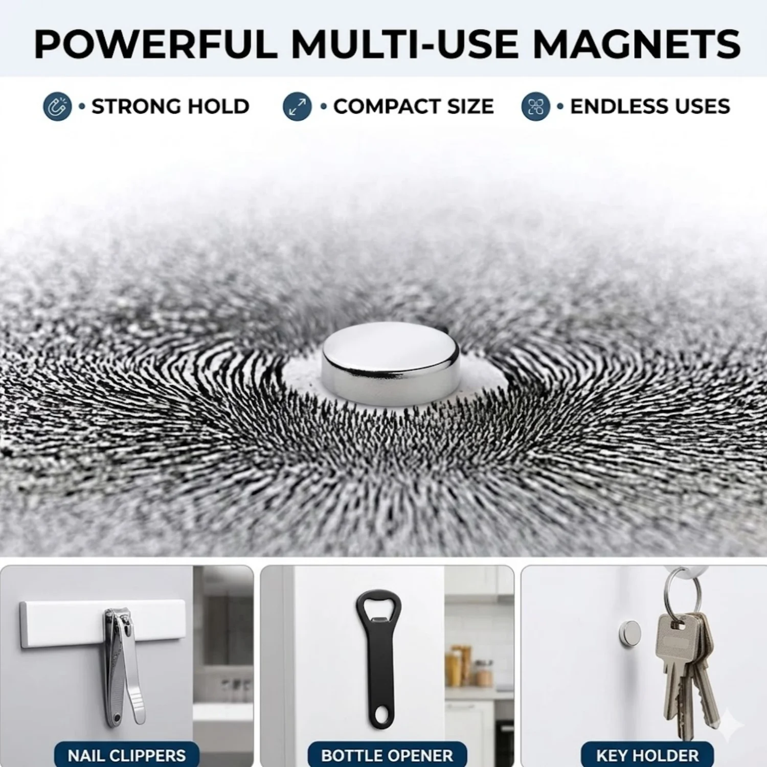 60Pcs Small Strong Magnets 8x2mm, Mini Round Refrigerator Magnets for Fridge, Whiteboard, Crafts, Office, DIY Projects, Hobbies image 5