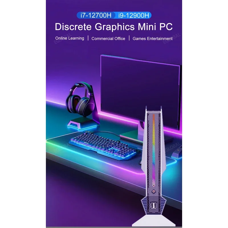 NEW 12th Gen Core I9-12900H I7-10700F I7-12700H I5-12450H RTX3050 Desktop Computer  Win10 Gaming Mini PC