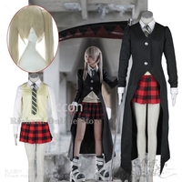 Anime Soul Cosplay Maka Albarn Costume JK School Eater Uniform Halloween Carnival Party  Wig Lolita Jackets Tie Shoes Skirt Cos