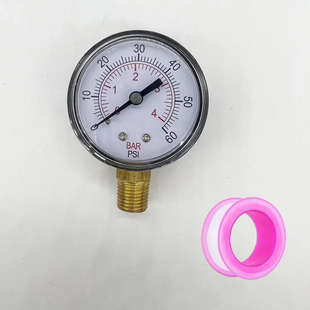 

1PCS 0-60psi Pressure Gauge ECX270861 Pressure Gauge 1/4 Inch NPT Pool Filter Pressure Gauge For Monitor Filter Pool Maintenance
