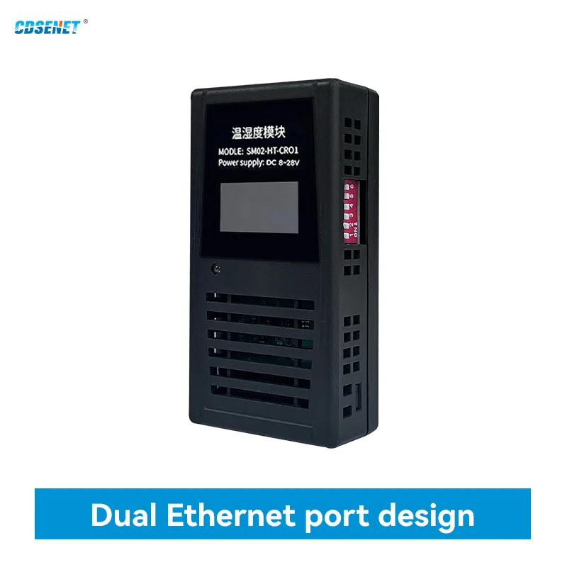 Temperrature and Humidity Transmitter Magnetic CDSENET KTH2-E RS485 Output Modbus Dual Ethernet Port DC 7-36V High Precision