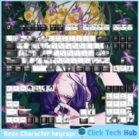 Teclas de personajes Reze, teclas con temática de Anime para hombre motosierra, sublimación térmica Oem Pbt, teclados mecánicos Mad68/Wooting
