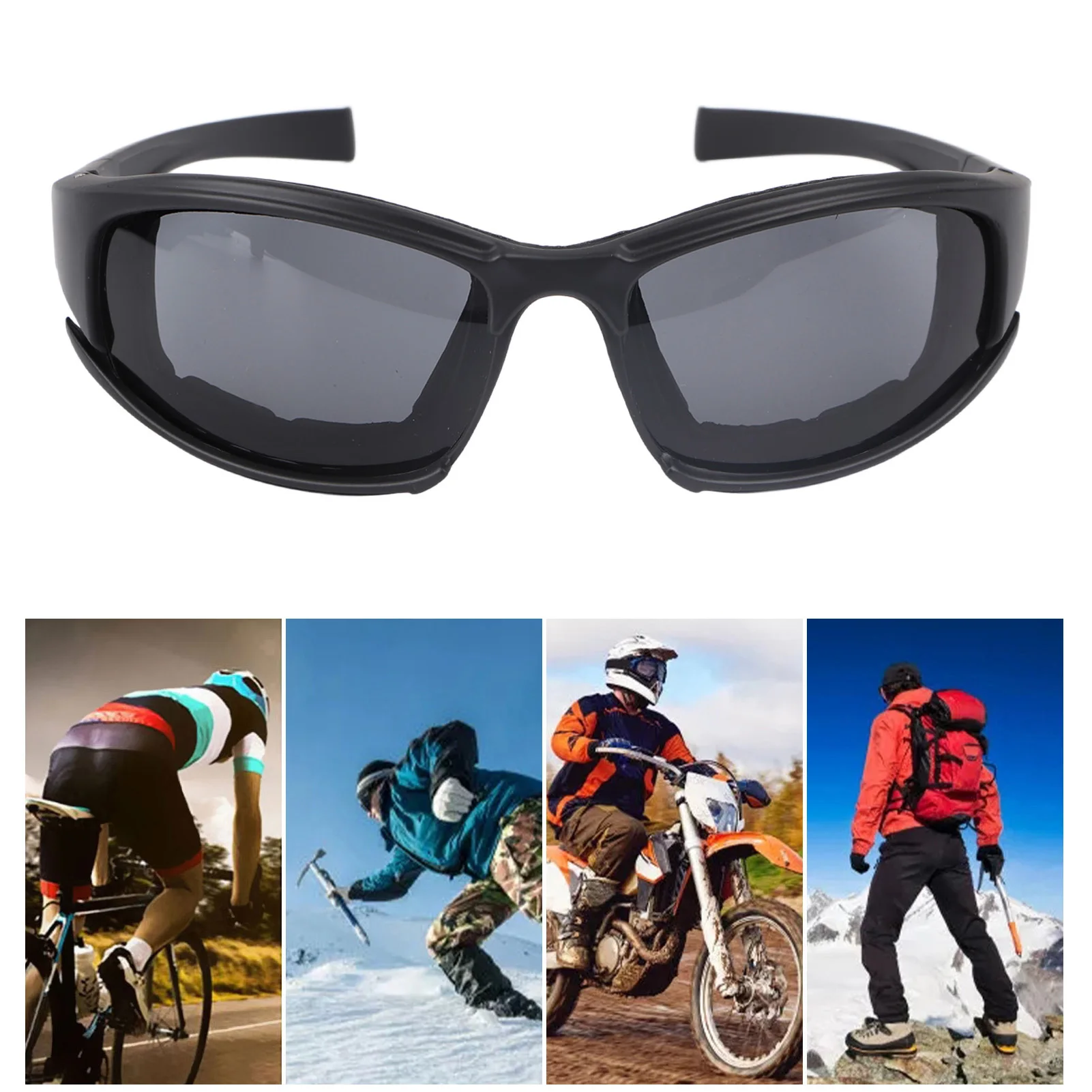 

ZK30 Motorcycle Goggles Night Vision Shockproof UV Protection Outdoor Eyewear Sports Glasses for Cycling Hiking Driving safeguar