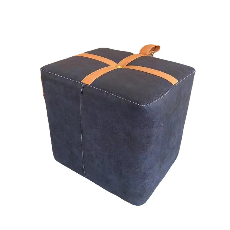 홈 도어 신발 교체 스툴 인스 윈드 라이트 럭셔리 PU 로우 스툴, 쇼핑몰 크리에이티브 심플 소파 의자 거실 커피 테이블