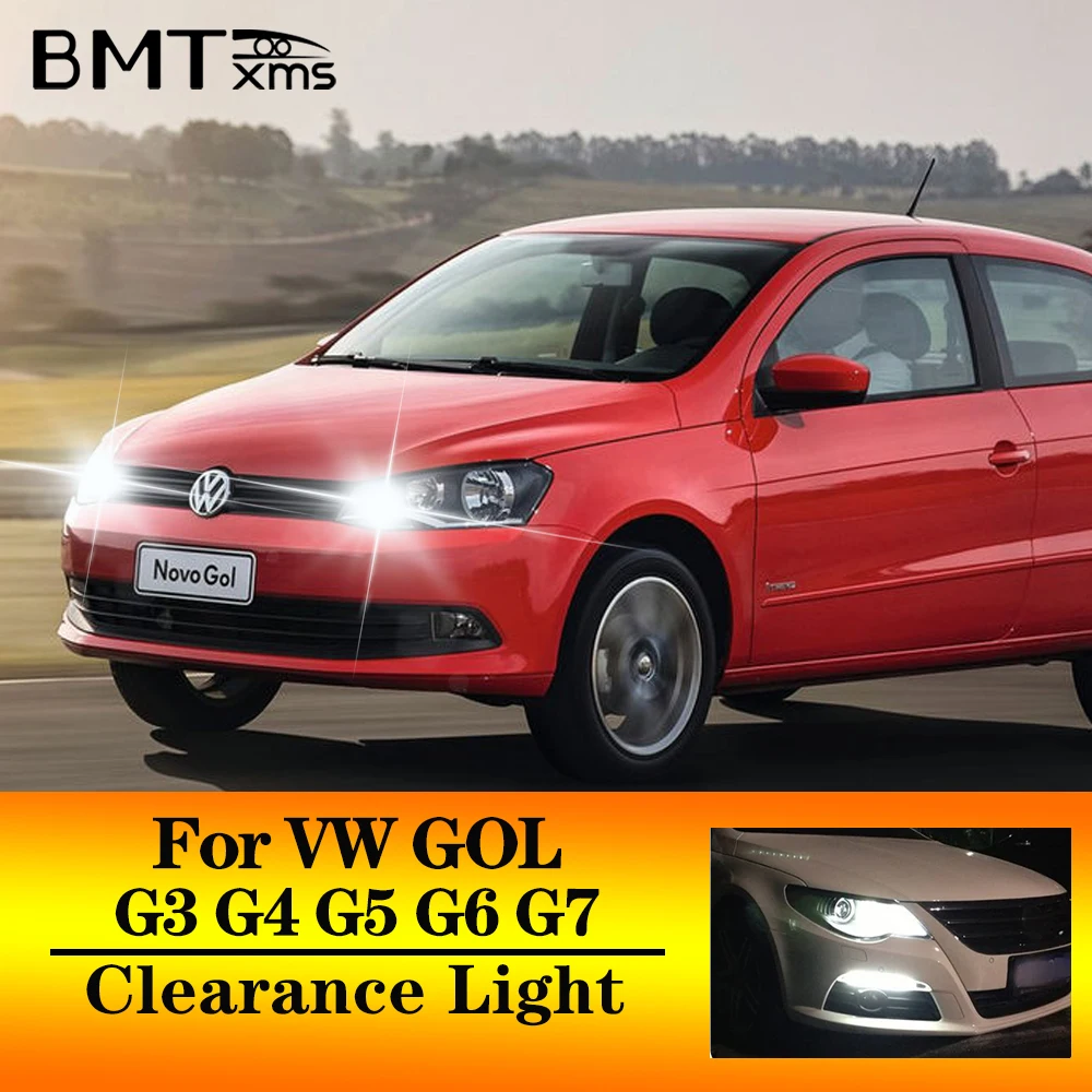 BMTxms 2Pcs T10 W5W 168 194 Luz de Sinalização LED para Volkswagen VW Gol G3 G4 G5 G6 G7 1999-2020 2021 2022 2023 Lâmpada de Estacionamento Automotiva