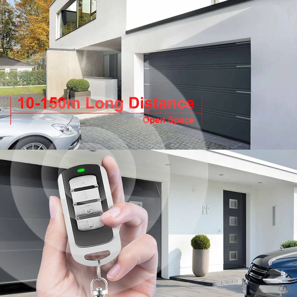 2 Styles 280-868MHz Multifrequency Universal Garage Remote Control 4 in 1 433.92 868.3 Mhz Gate Door Opener Duplicator Keychain