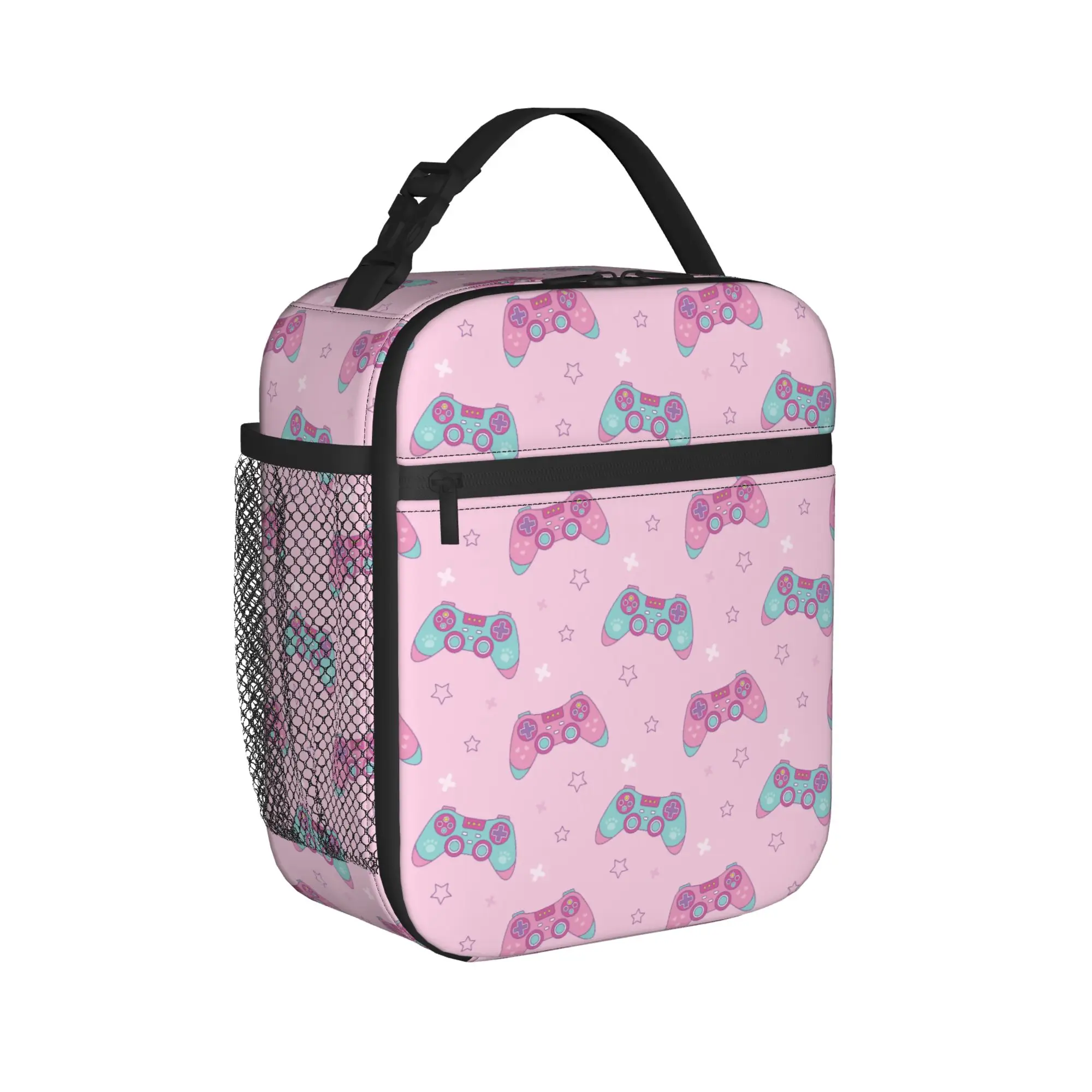 Game Controller Pattern Thermal Insulated Lunch Bags for School  Portable Food Container Bags Thermal Cooler Lunch Boxes