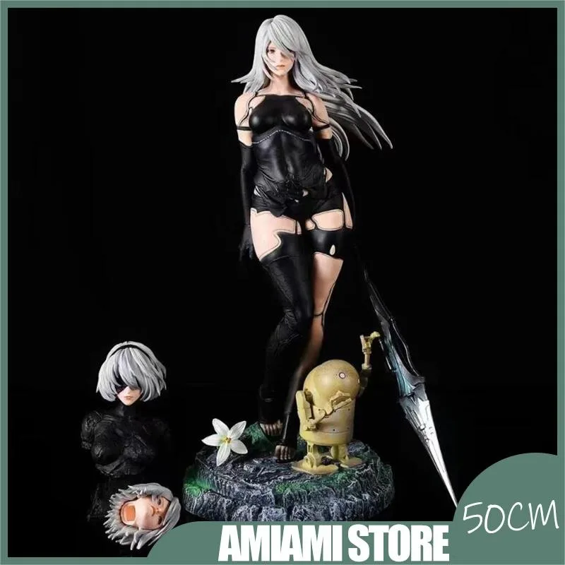 

50cm Play Arts Kai NieR:Automata 2 Type B 2B Action Figure Anime Deluxe Edition Movable PVC Model Joint Movable Dolls Toys Gifts