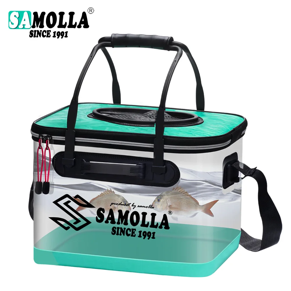 

2026 New Foldable Fishing Bucket EVA Thick Live Fish Box Fishing Bag Fish Care Bucket Fishing Tackle