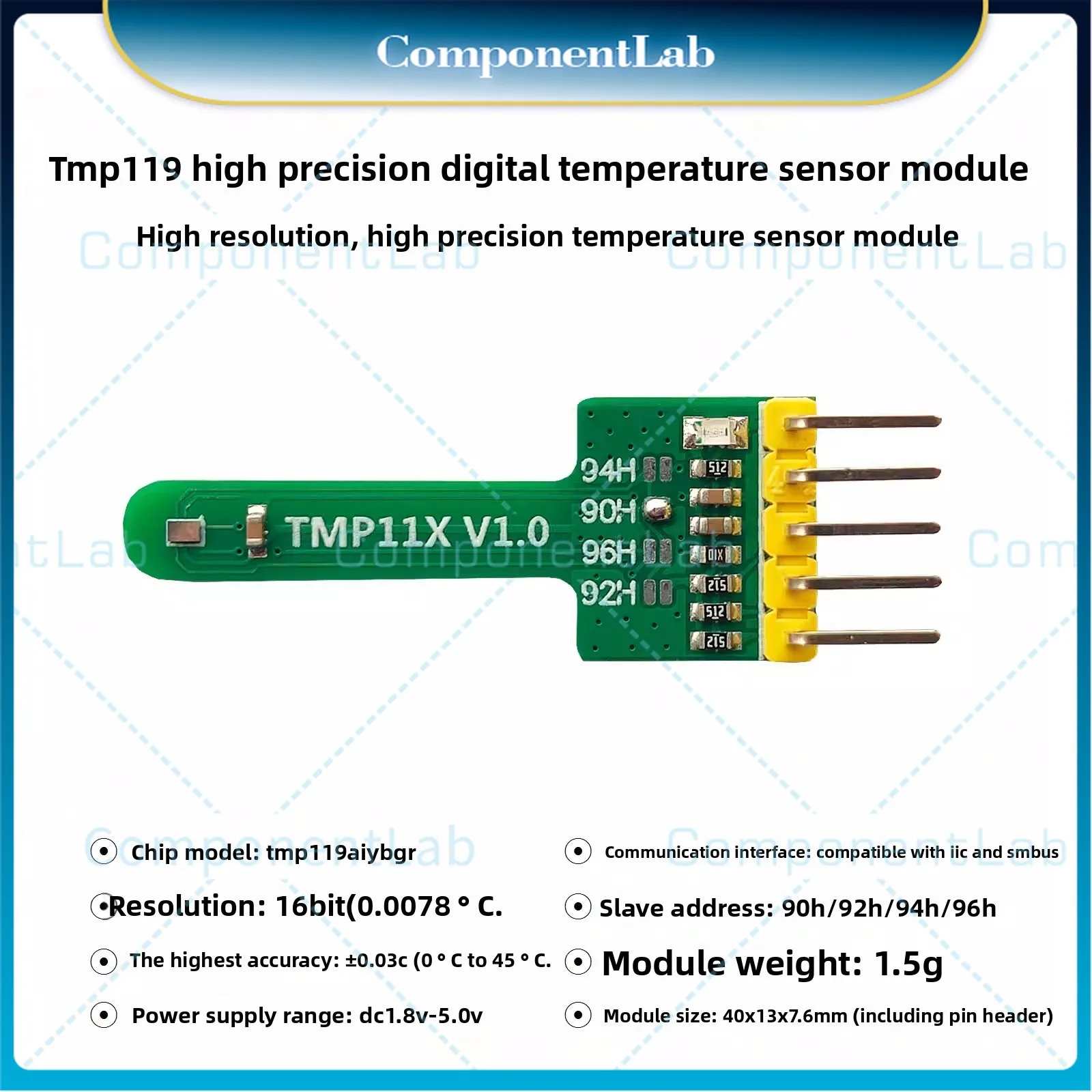 2-8pcs New original TMP117 module TMP119 module TMP117A high precision digital temperature sensor module Arduino