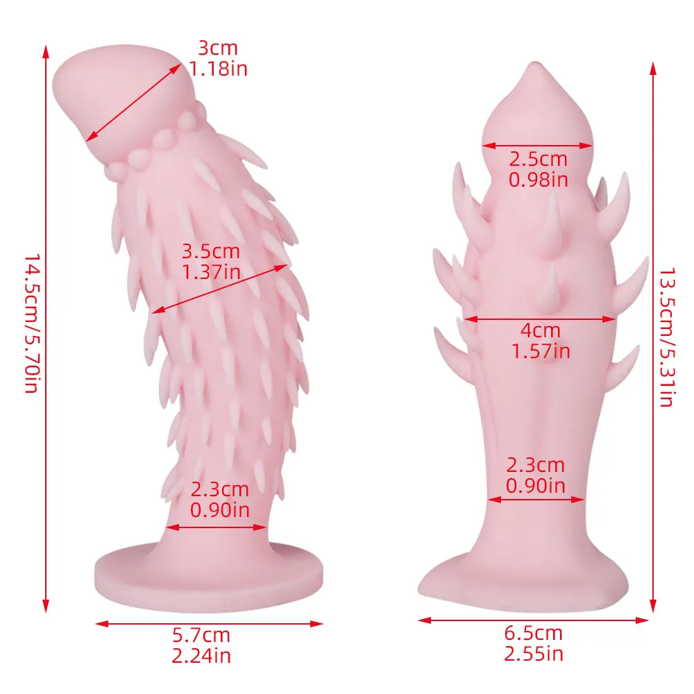 Barbs Dildo Silicone Animal Penis Lesbian Wearable Suction Masturbation Cup Dick Hands-Free Play Vaginal Women Female Sex Toys