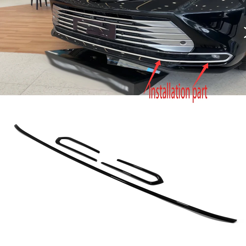 

For Toyota Sienna XL40 2021 2022 2023 ABS Chrome Car Front Rear Bumper Black Trim Protector Sticker Car Styling Accessories