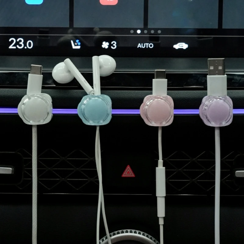 Juego organizador cables magnético, gestión cables alimentación para carga escritorio, soporte Clip gestión