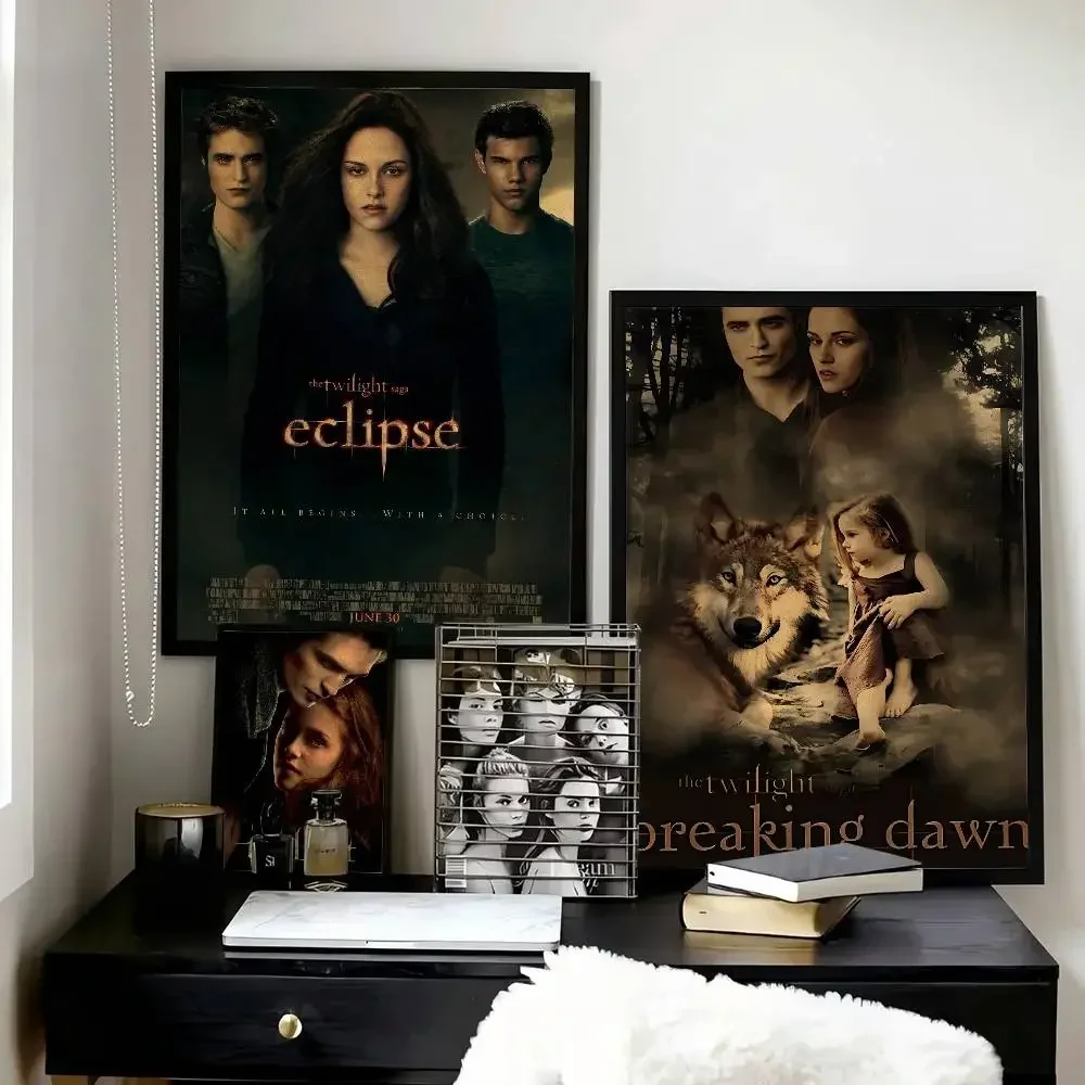 Classic Movie Twilight Poster Edward Bella Canvas Painting Prints Wall Art Picture Film Room Home Bar Cafe  Mural