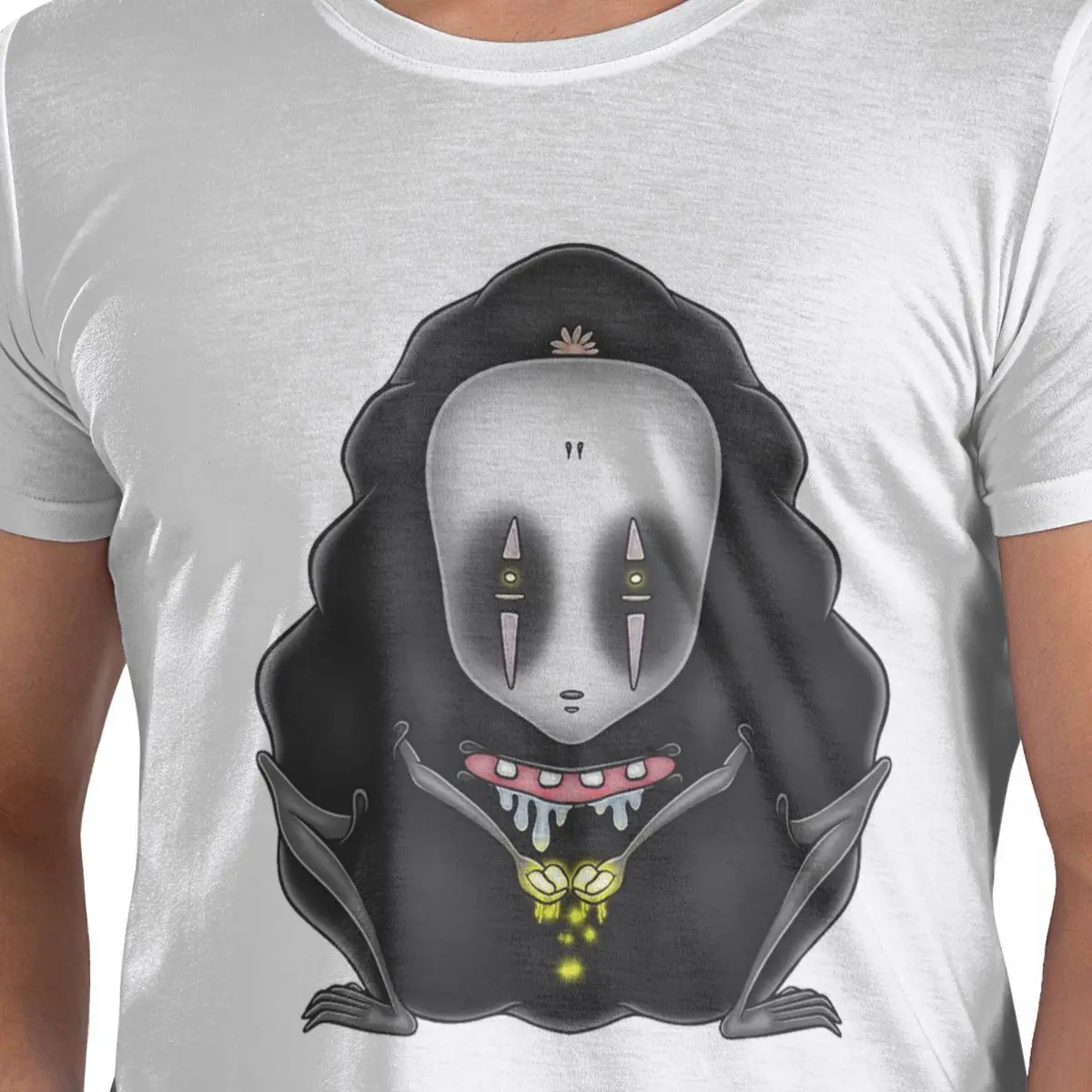 

Faceless Dark Ghibli футболка из 100% хлопка, мужские модные футболки, мужские футболки с круглым вырезом и коротким рукавом, S-6XL