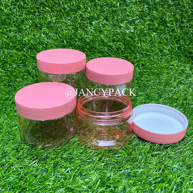 

100ml 150ml 200ml 250ml Empty PET Cream Jars Screw Lid Cosmetic Packaging Lotion Cream Container Facial Mask Pot Storage Jar