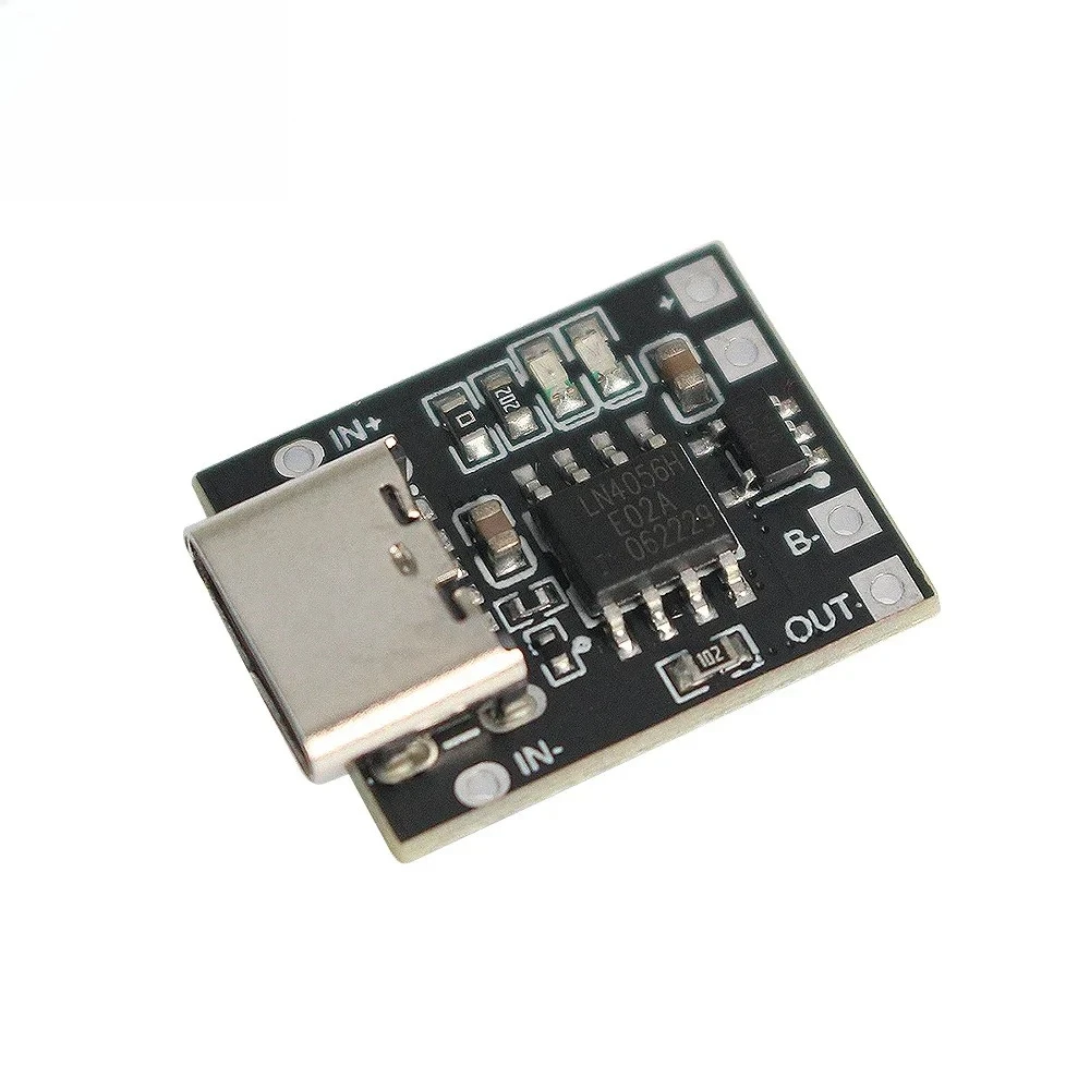 TP4057 Lithium Battery Charging Module 1A Type-C USB Charger Board with Charging Protection for 3.7V/4.2V/4.35V 5V Li-ion Cells