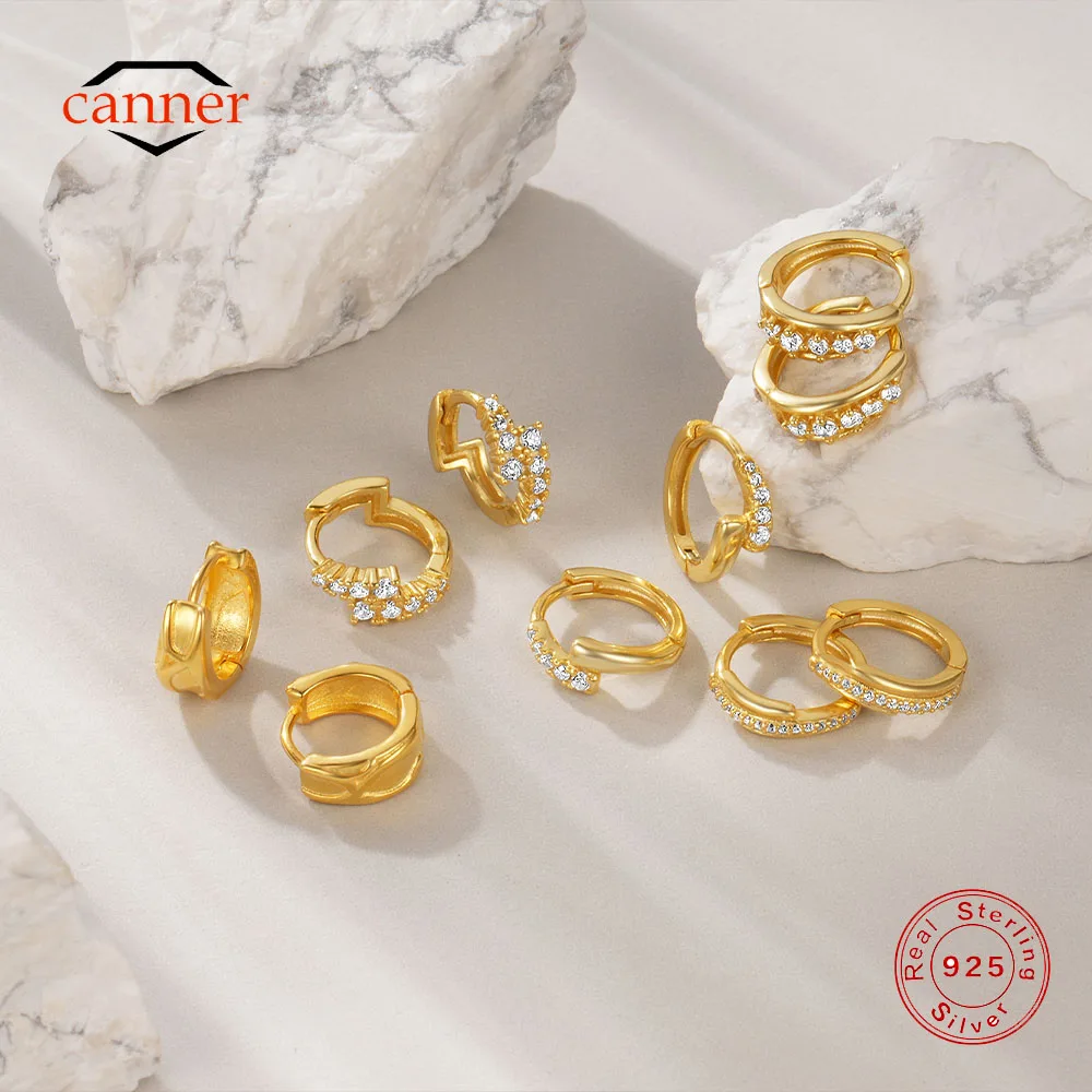 

Женские серьги-кольца из серебра 925 пробы с фианитом