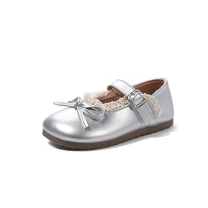 Mädchen Frühling Herbst Schleife Weiche Sohle PU-Lederschuhe Kinder Rutschfeste Spitzenbesatz Loafer Atmungsaktive Mary Jane Schuhe Kinder Freizeitschuhe – Detail 20