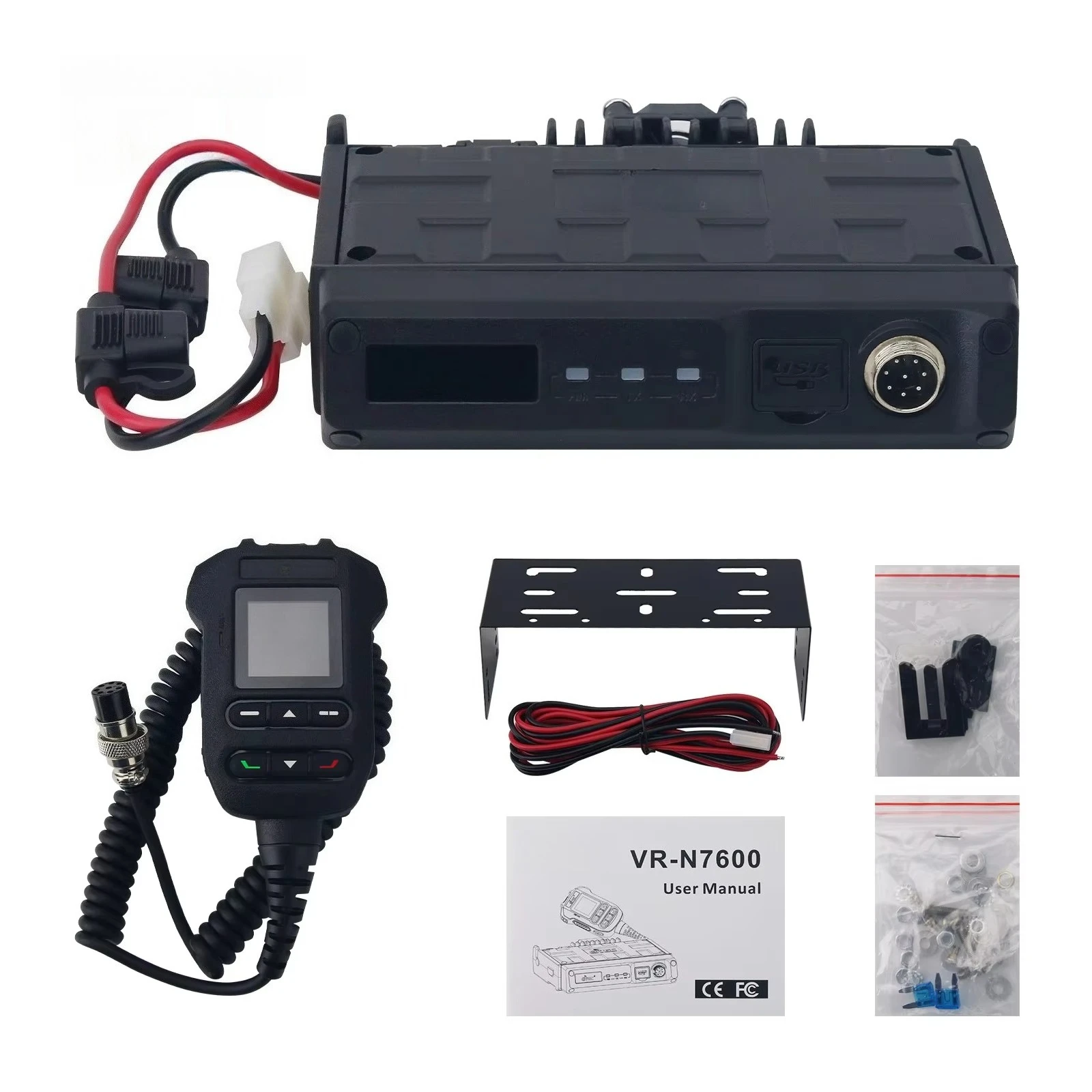

VR-N7600 136-174 МГц/400-480 МГц U/V двухдиапазонная автомобильная радиостанция с 192 каналами 50 Вт 10 км-50 км GPS-позиционирование