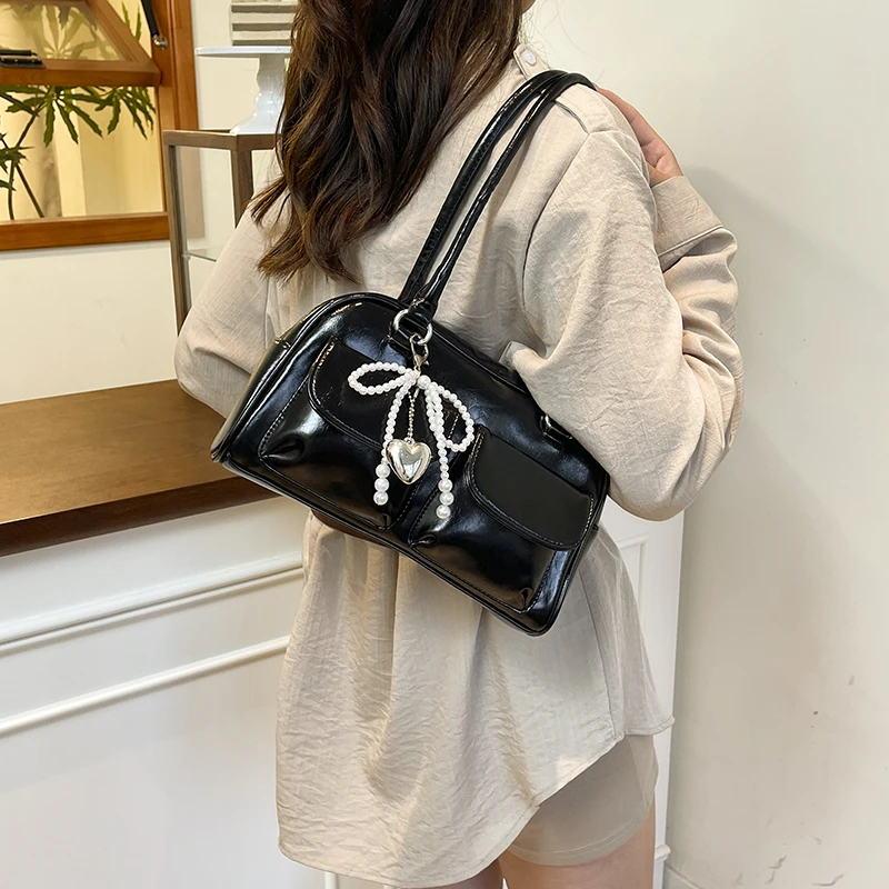 Bolso grande de hombro de diseñador de moda clásico de lujo de cuero elegante para mujer bolso cruzado para salidas diarias elegantes