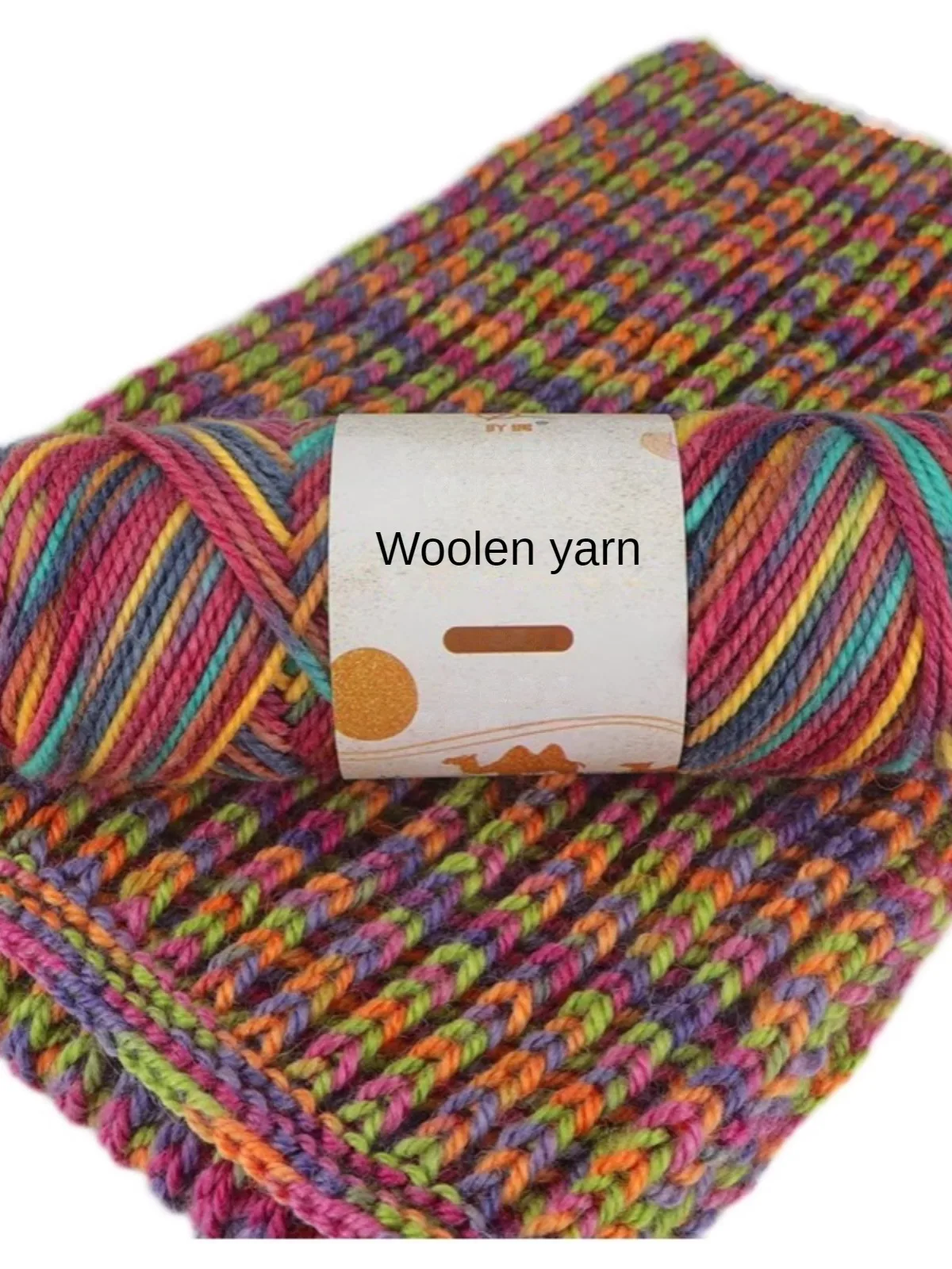 500g/set 2 Ply Hand Crochet Segment Dyeing Woolen Yarn for Knitting Sweater Scarf Hats Medium Thick Soft Wool Thread Warm Fluffy