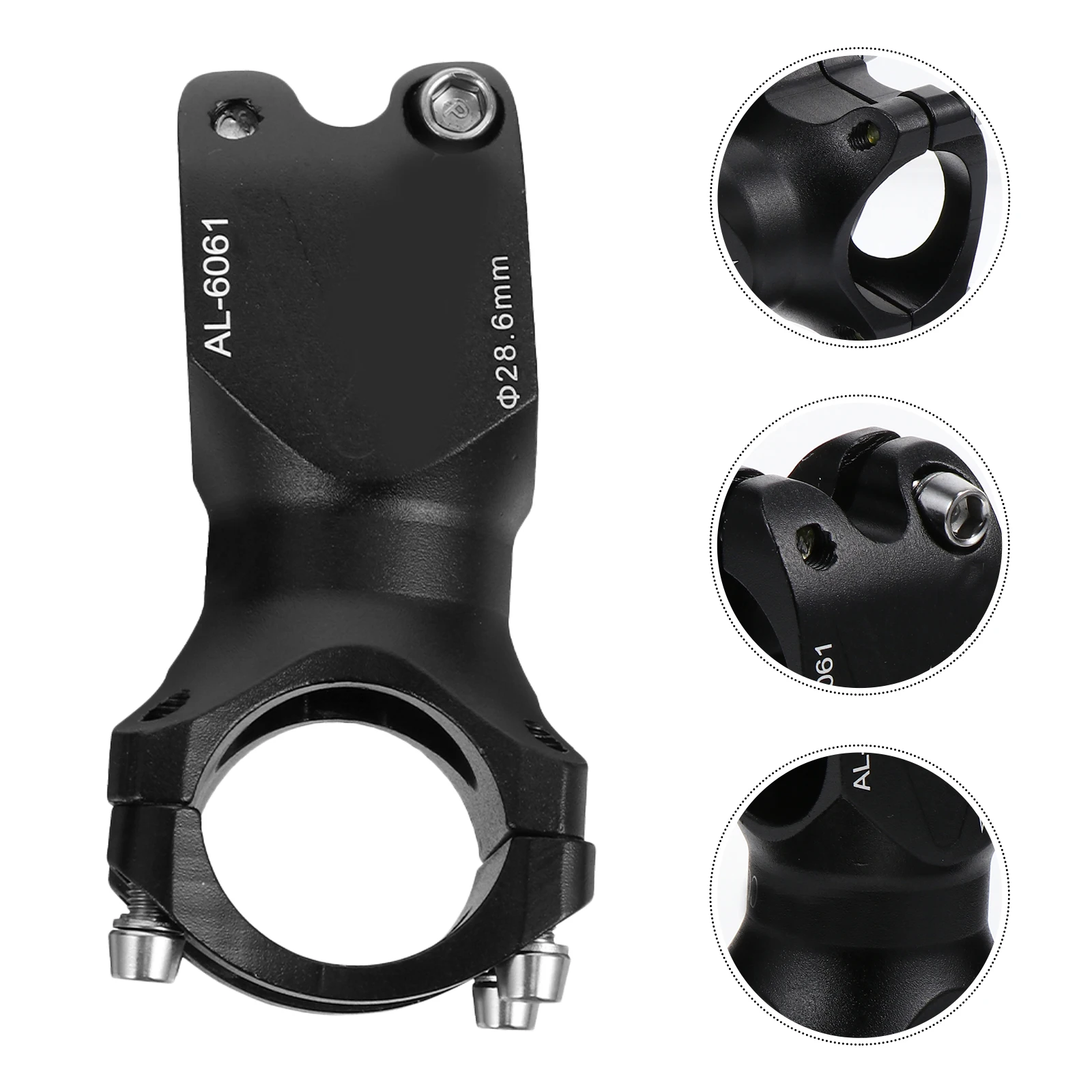

1Pc Aluminum Alloy Handlebar Stem Lightweight Corrosion Resistant Easy Install Mountain Bike Riser 31.8mm Black