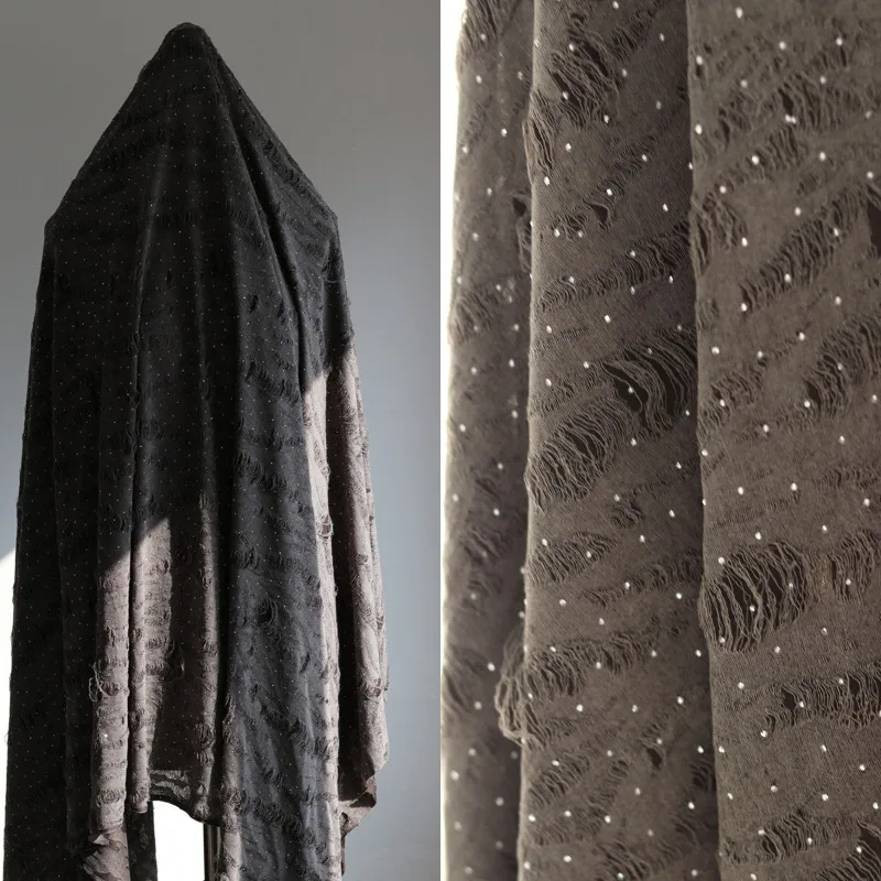 

Heavyweight Duty Double Layer Tassel Pleated Fabric for No Elasticity Opaque Dress Set Design Cloth Diy Meter Sewing Material