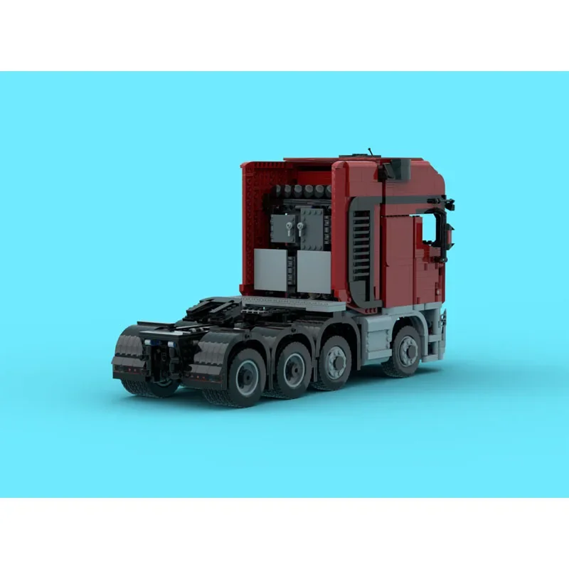 MOC-97784 nuevo camión rojo 8X4 RC camión de transporte urbano modelo de bloques de construcción • 2989 piezas MOC juguete de bloques de construcción creativo para niño